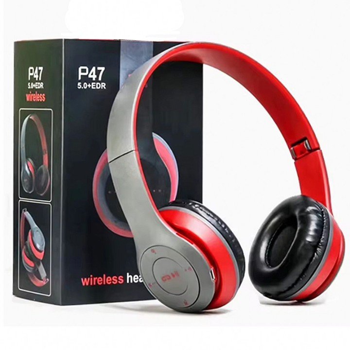 P47 Bluetooth Bluetooth Headphone Over Ear 4 Hours Playback Active Noise cancellation IPX4(Splash & Sweat Proof)