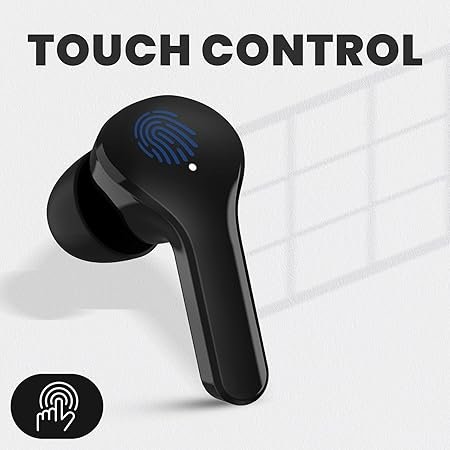 Ultrapods TWS Earbud Transparent Design, 30 Hrs Playtime with Fast 30 Hrs Playtime with Fast Charging Bluetooth 5.313Mm Hd Bass Drivers (Black) - in Ear