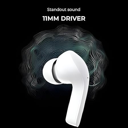 Ultrapods TWS Earbud Transparent Design, 30 Hrs Playtime with Fast 30 Hrs Playtime with Fast Charging Bluetooth 5.313Mm Hd Bass Drivers (White) - in Ear