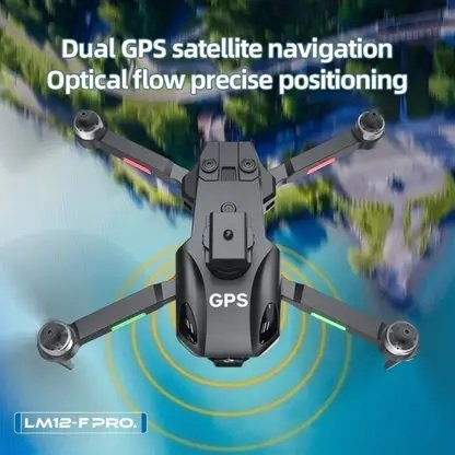 LM12 Drone - 4K HD Dual Camera Fpv Wifi 5g GPS Brushless Helicopter Drone  2 battery