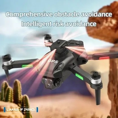 LM12 Drone - 4K HD Dual Camera Fpv Wifi 5g GPS Brushless Helicopter Drone  2 battery