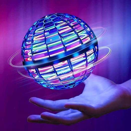 Flying SpinNner Ball Toy with LED Lights | Hover UFO Drone Ball | Motion Sensor Interactive Flying Orb for Kids, Boys, Girls,| Indoor Outdoor Play Toy |Drones (Flying Ball.)