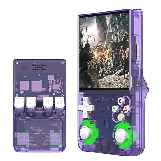 R36 Ultra Retro Handheld Game Console, with 64G Built-in 20000+ Games, 3000mAh Rechargeable, Support 20+ Simulators, Linux System, 4.0 Inch IPS Screen Portable Pocket Arcade