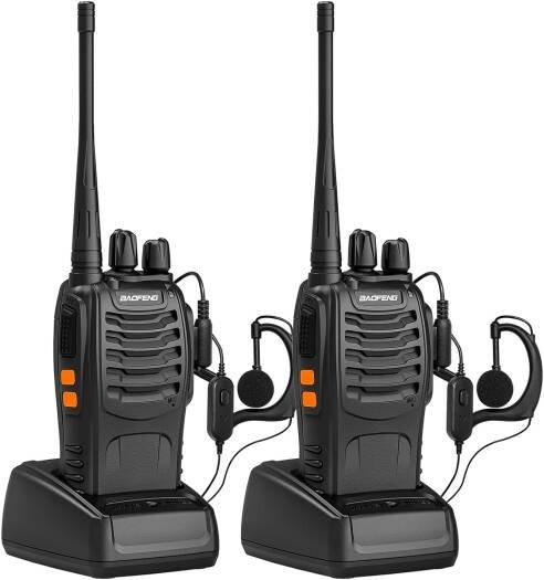 Baofeng BF-888S Two Way Radio Twin Pack | 420-450MHz, 16 Channels, 1500mAh Battery, VOX, Emergency Alarm & Flashlight | Portable Walkie Talkie Set