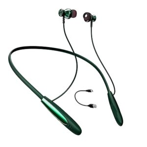 Udyamsales NB-34 Wireless Bluetooth Neckband 100 Hours Bluetooth Headset, Voice Assistant (in The Ear) (Green)