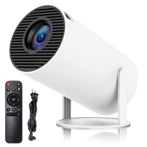 Smart Projector with Android 11 HD Projector 1080P 4K WiFi6 BT Home Theater Video Projector 180° Rotatable Stand Car Keystone Correction for Mobile Phone TV Stick