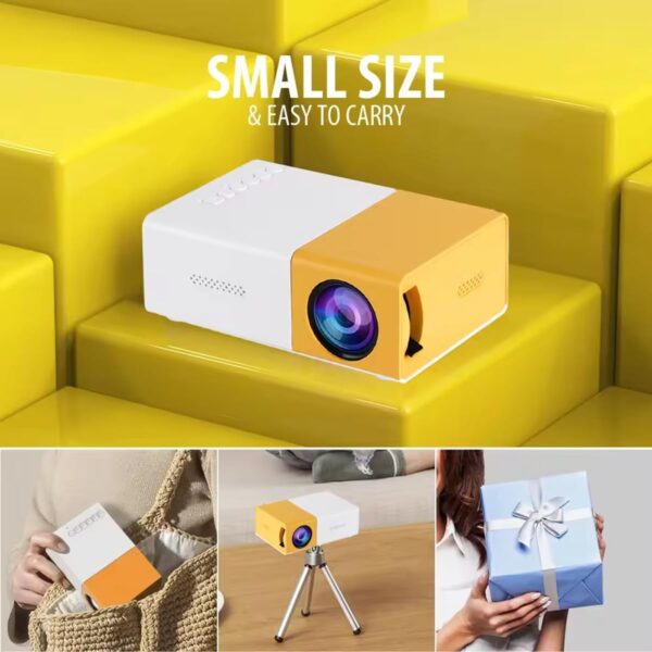 Pro Mini Portable LED Projector with Multiple Interfaces Like AV, Audio, USB, HDMI, Micro SD, Film Projector for Children's, Home Cinema, Compatible with Smartphone/Laptop/PS4/Firestick - Image 4
