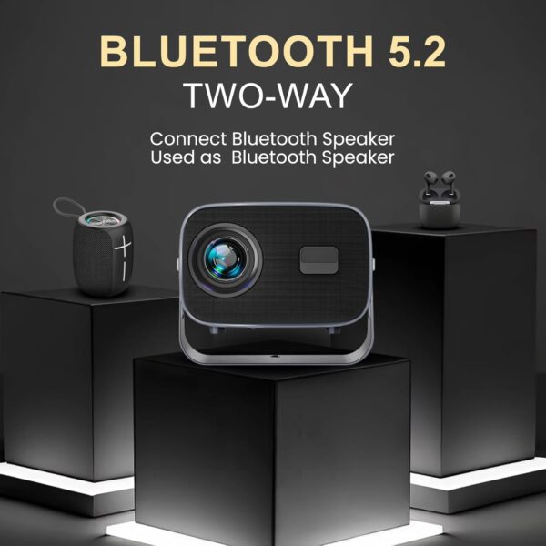 Smart Android 13.0 Projector, 4K Support, 12000 LUX, WiFi 6, Electric Focus, Built-in Streaming Apps - Image 4
