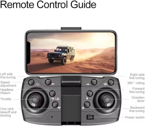 F198 Drone with 4K HD Dual Camera Brushless Motor, Wi-Fi FPV, 360° Flip, Gesture Selfie, Follow Me, One-Key Takeoff/Landing, GPS Positioning Long Flight Time Aerial Photography Drone - Image 4