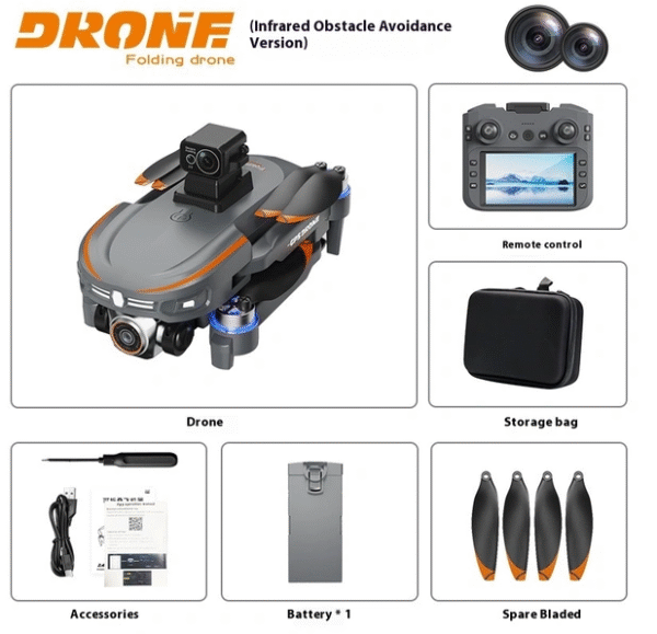 S28 GPS Brushless Drone with EIS HD Camera, Intelligent Obstacle Avoidance, and 360° Flip Stunt – Triple Camera, Long Battery, LED Lights - Image 5
