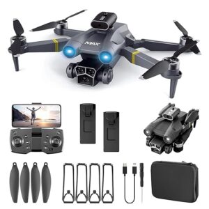 M3-MAX Brushless Toy Drone with 4K UHD Camera, 45-Minute Flight Time, 2 battery ,Foldable Design, Smart Flight Modes (Follow Me, Auto Return), Auto Return & Stable Flight For Kids And Adults.